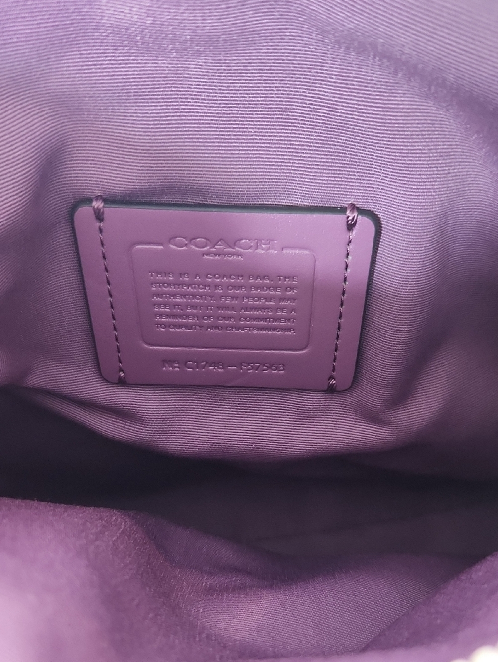 Coach Small Kelsey Purple Satchel - Picture 7 of 10